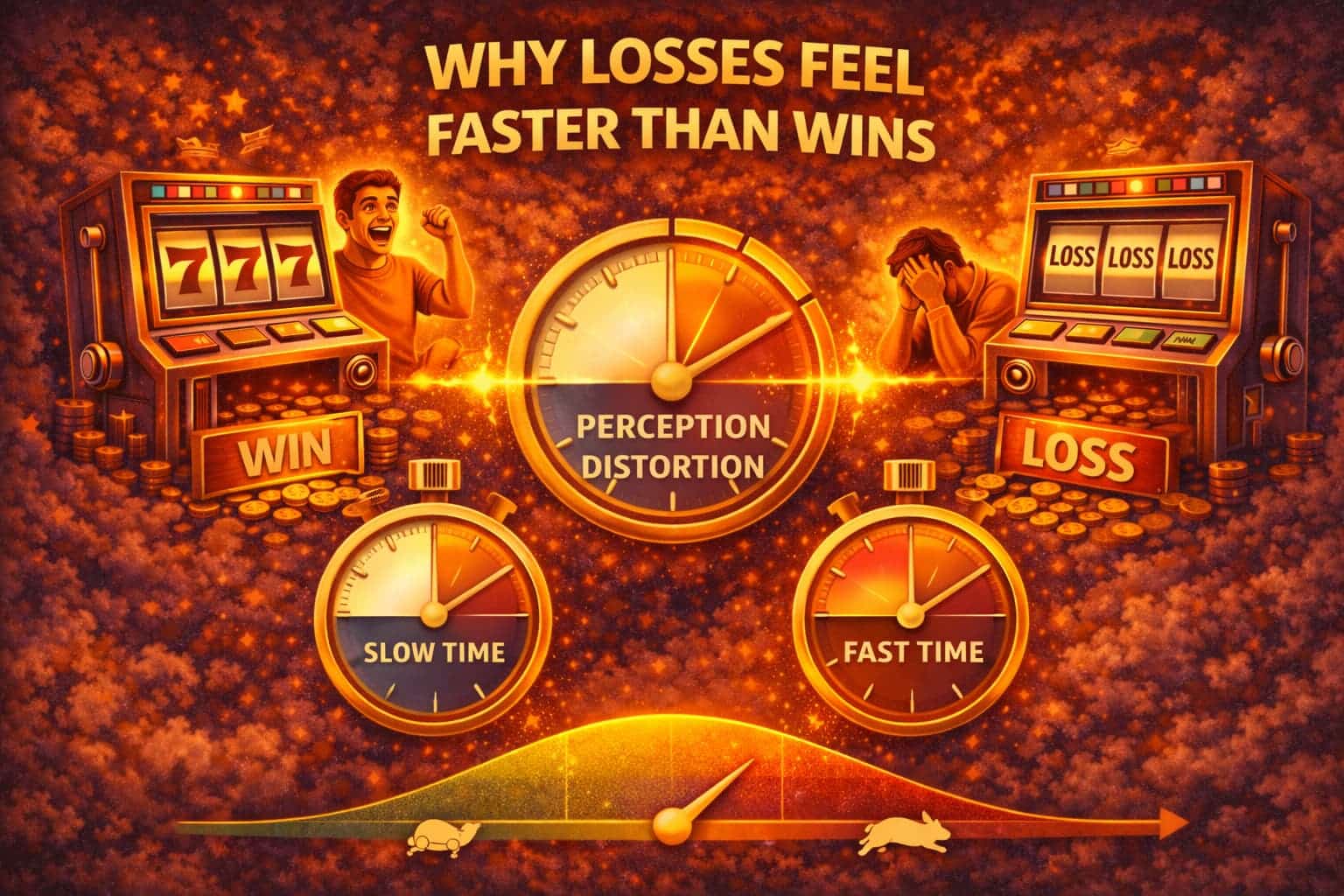why losses feel faster than wins infographic